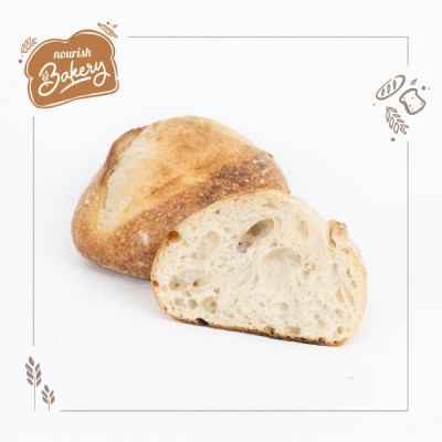 Country White - 100% Sourdough Country Bread Long Fermentation (Vegan) 500gr