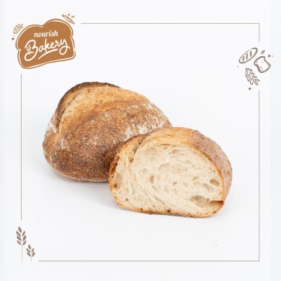 Country Whole Wheat - 100% Sourdough Country Bread Long Fermentation (Vegan) 500gr