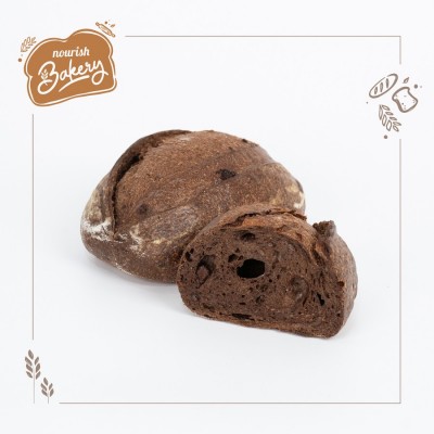 Country Chocolate - 100% Sourdough Country Bread Long Fermentation (Vegan) 500gr