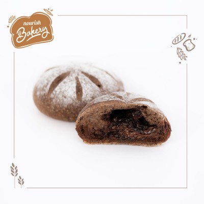 Double Choco Cranberry - 100% Sourdough Soft Bread dengan isian coklat