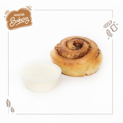 Cinnamon Roll - 100% Sourdough Soft Bread dengan saus cream cheese (isi 3 pcs)