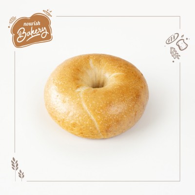 Bagel Plain - 100% Sourdough Bagel Long Fermentation (Vegan) 100gr
