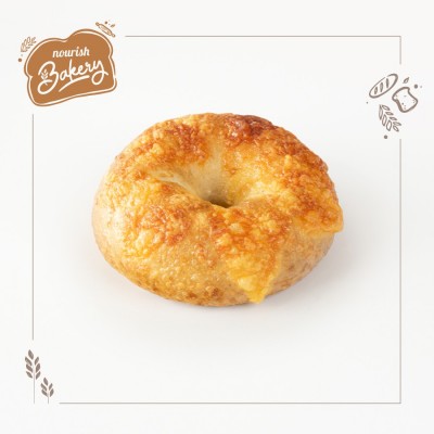 Bagel Triple Cheese - 100% Sourdough Bagel Keju Long Fermentation 100gr