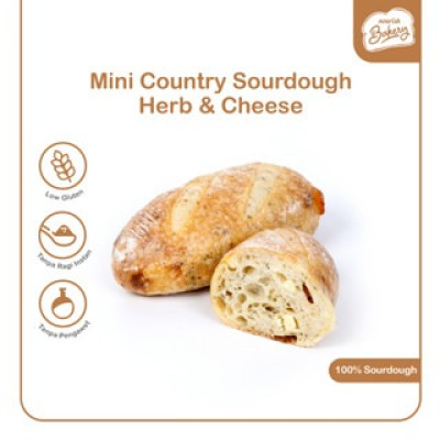 Country Herbs & Cheese - 100% Sourdough Country Bread Long Fermentation 300gr