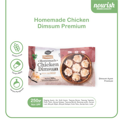 Homemade Chicken Dimsum Nourish Kitchen - Dimsum Ayam Bebas Gluten, Tanpa MSG, Tanpa Pengawet 250 gr - Premium