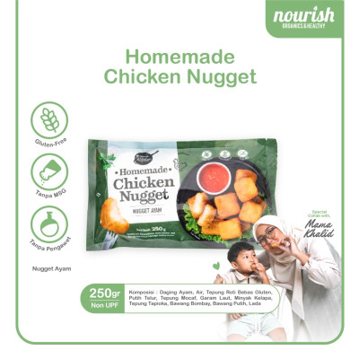 Homemade Chicken Nugget Nourish Kitchen - Nugget Ayam Bebas Gluten, Tanpa MSG, Tanpa Pengawet 250 gr - Original
