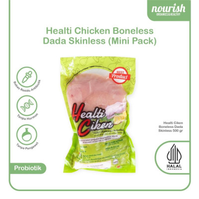 Healti Ciken MINIPACK BONELESS DADA AYAM / FILLET DADA AYAM Probiotik Halal 500Gram